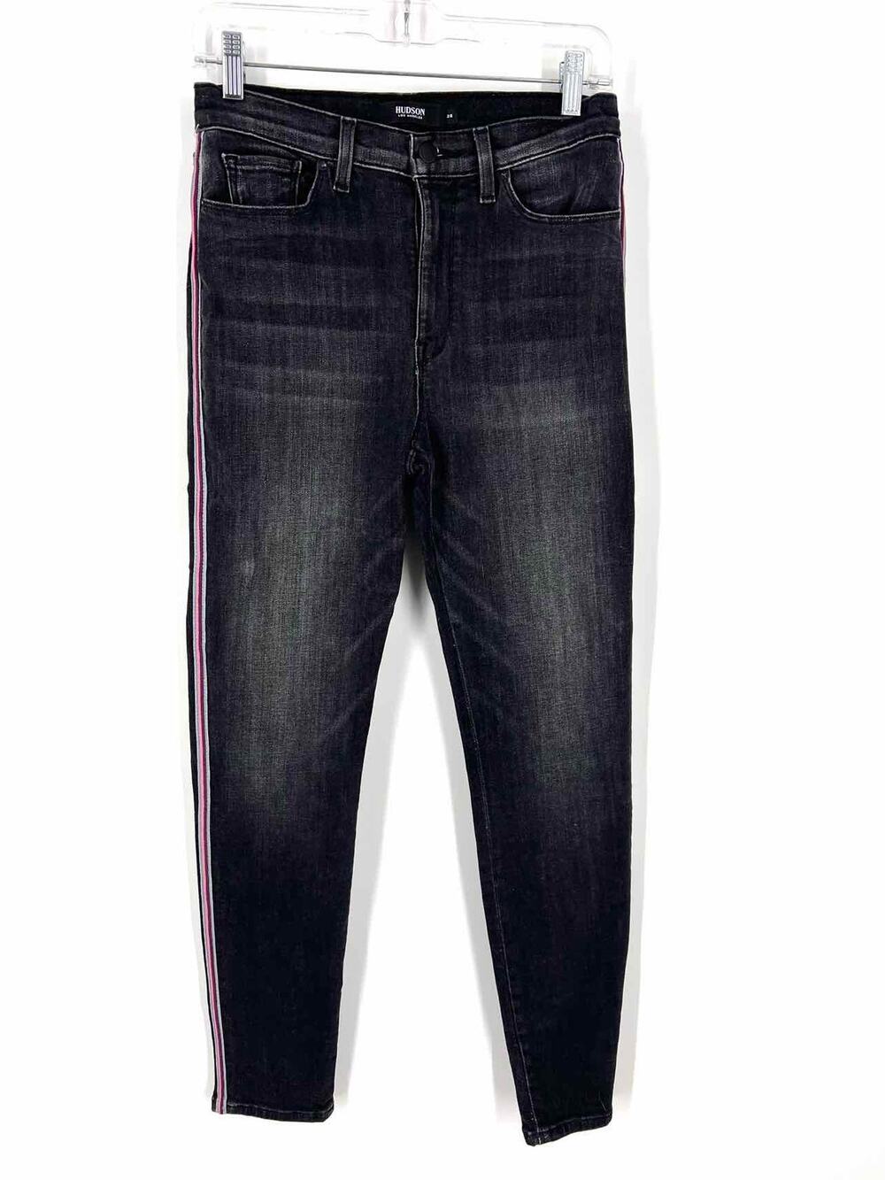 Hudson Size 28=5/6 Bk/Bl/Pk Tuxedo Denim Premium Denim Jeans